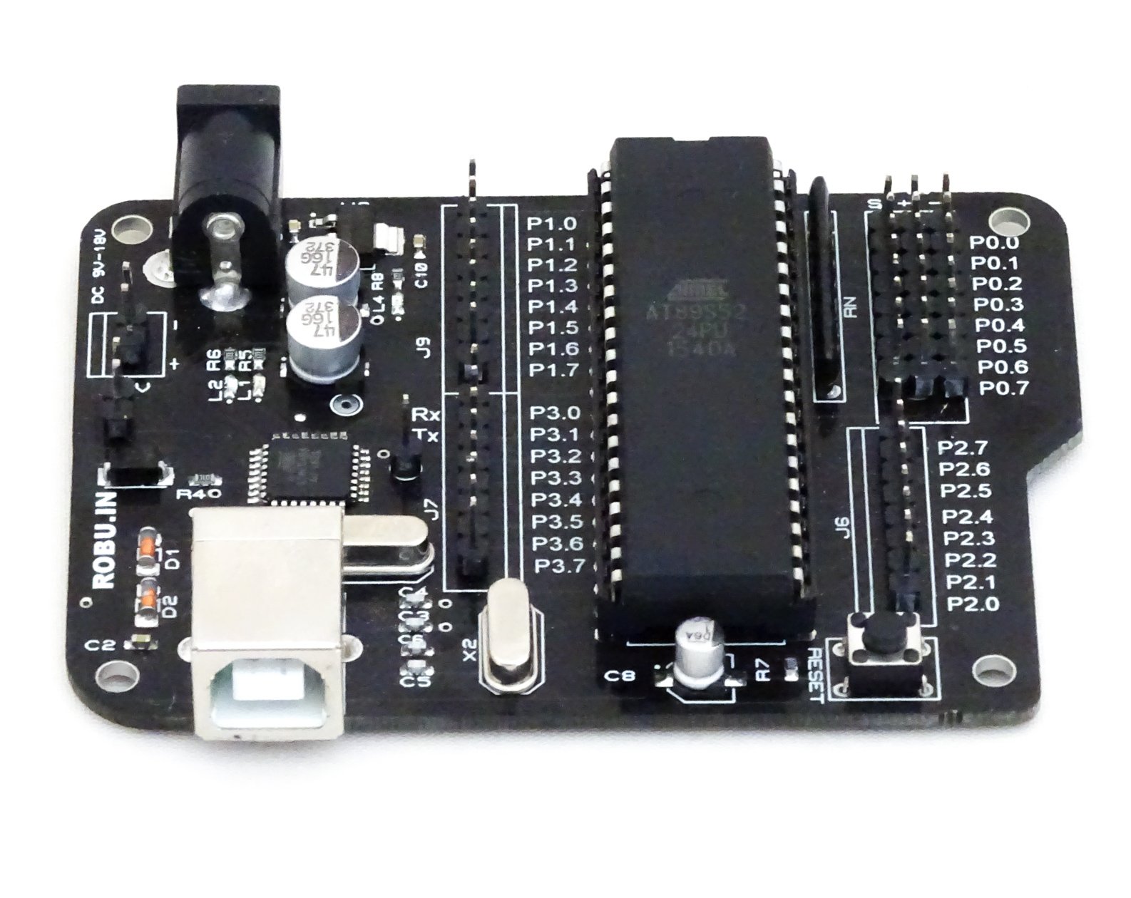 SmartElex Aryabhatta 8051 Microcontroller Development Board AT89S52 with Onboard USB Programmer