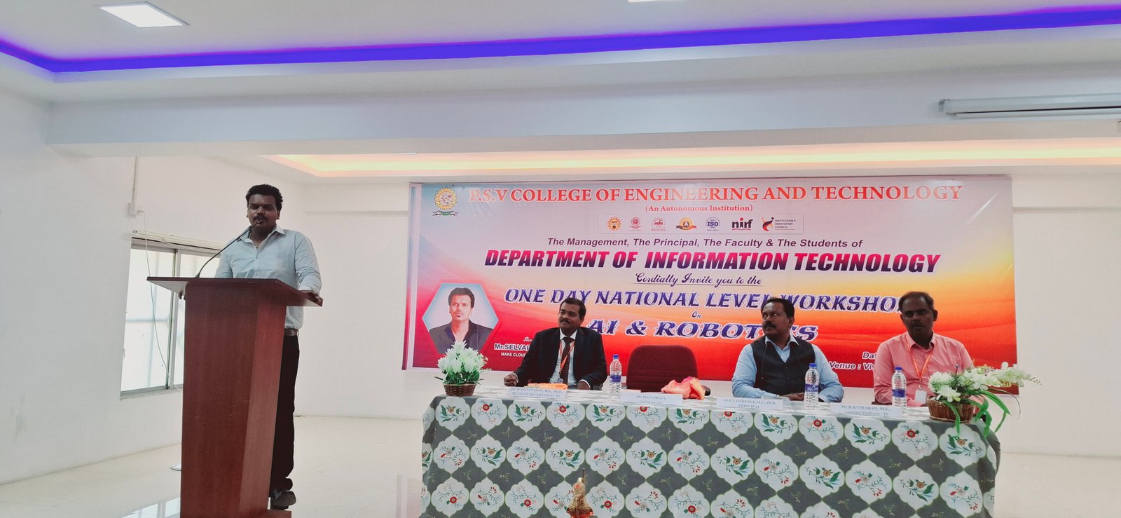 One national workshop on A.i and robotics