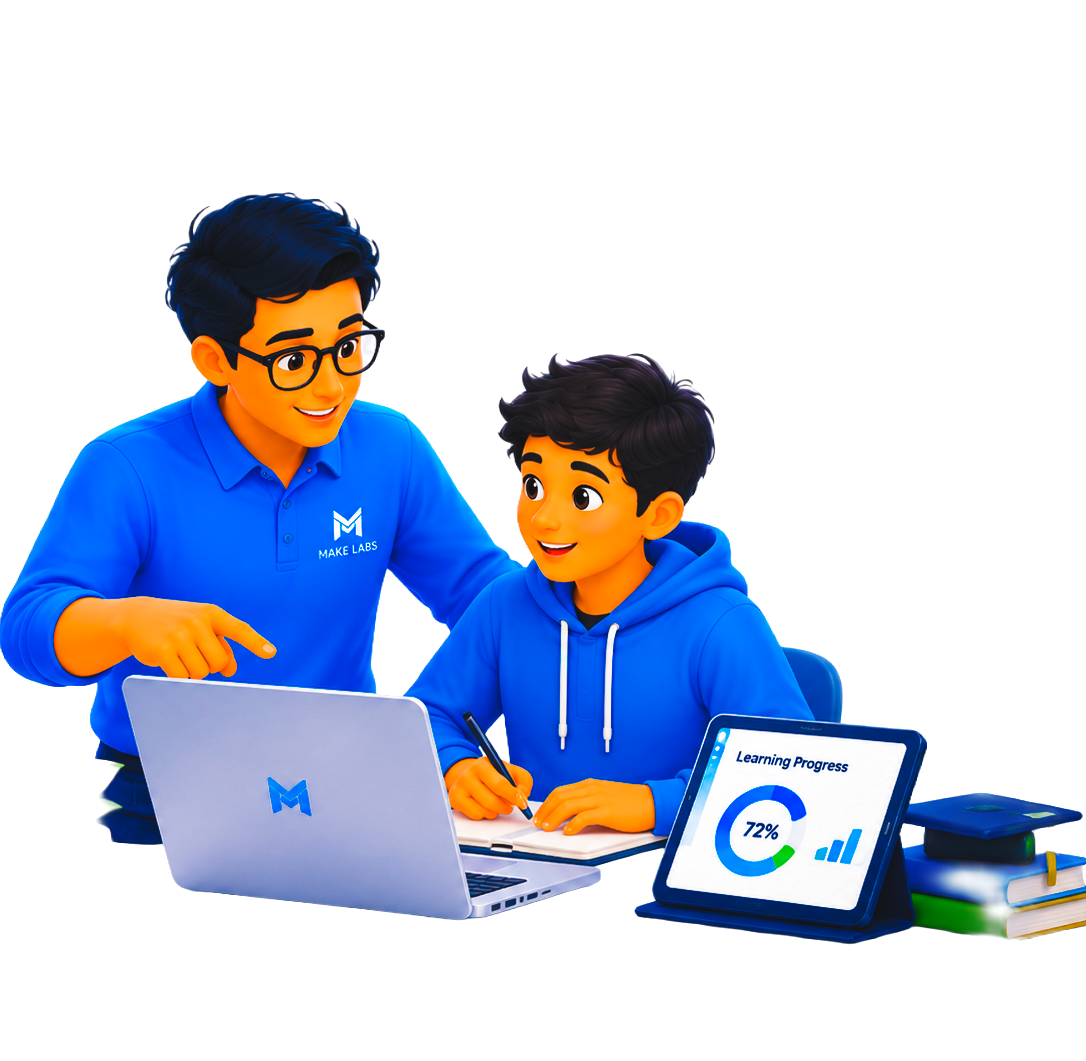 Collaborative learning and digital education illustration